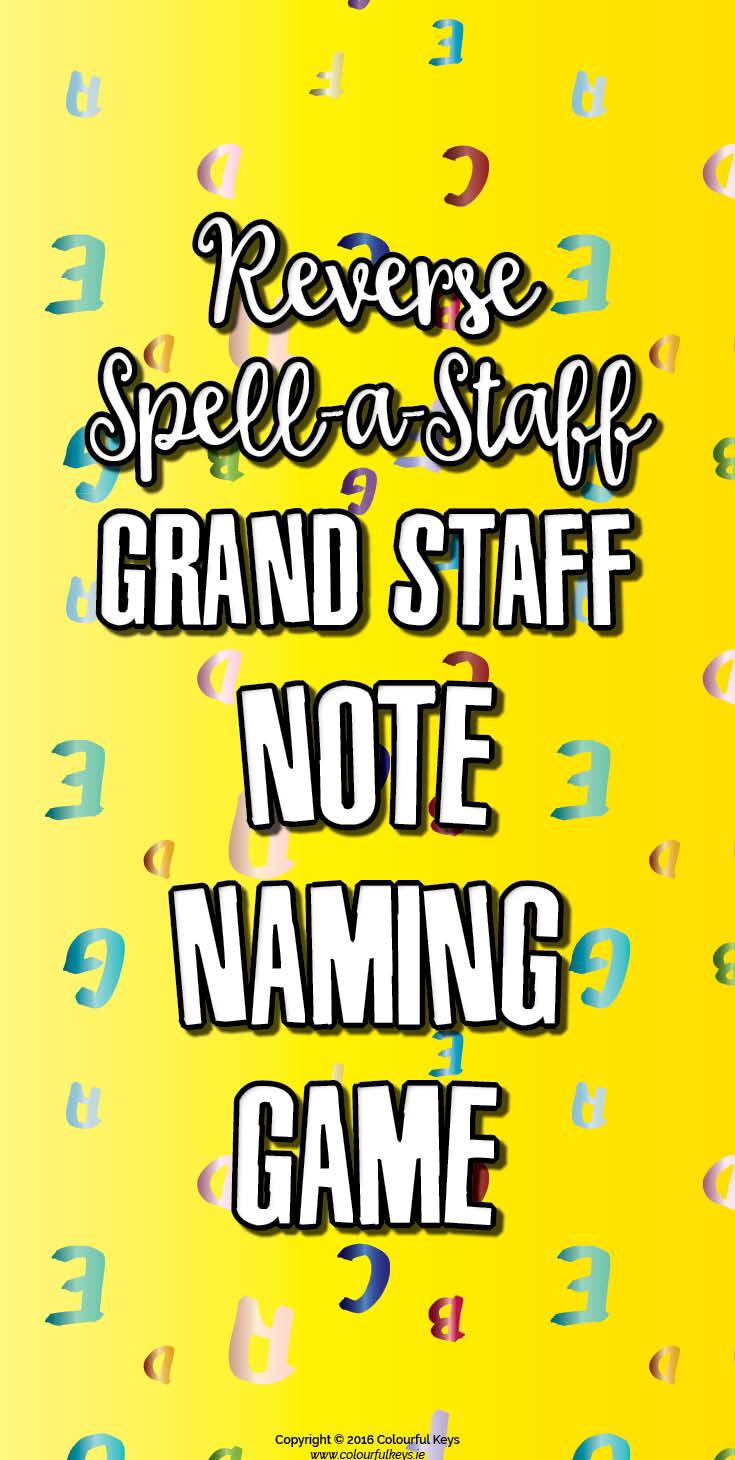 Game for grand staff note naming practice