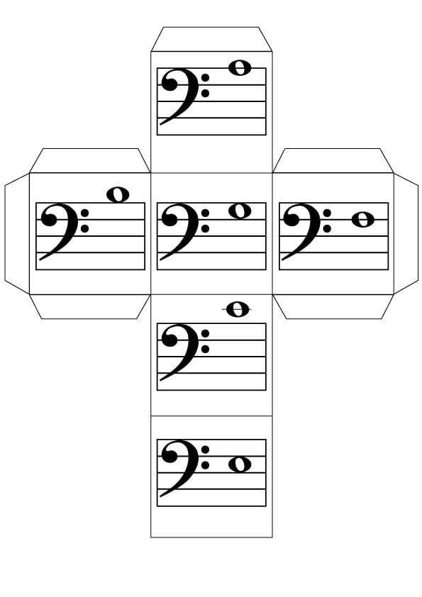 Bass clef dice