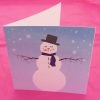 Christmas Card Snowman Daytime