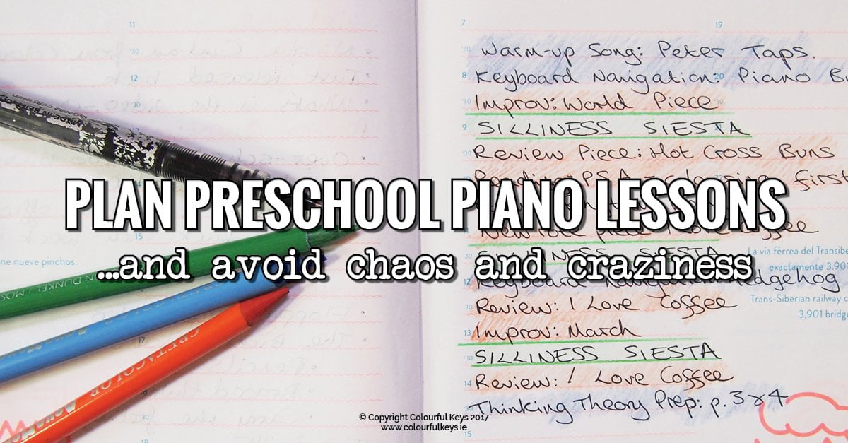 Preschool piano lesson planning