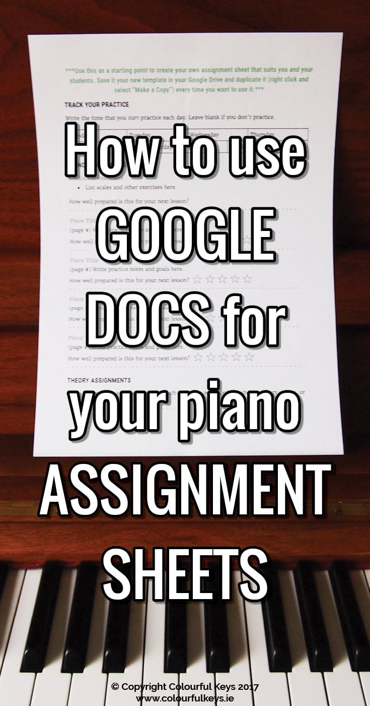 How you can set up assignment sheets and lesson plan at the same time