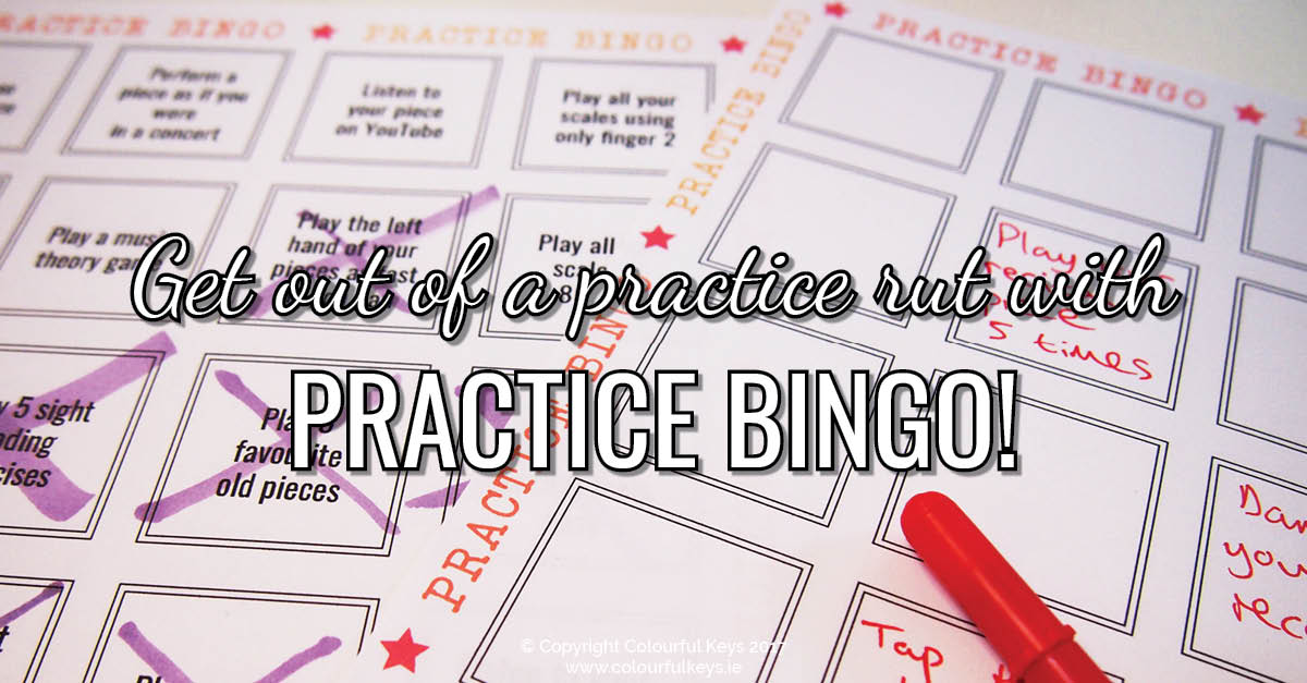 Surprise Your Piano Students with a Practice Bingo Week