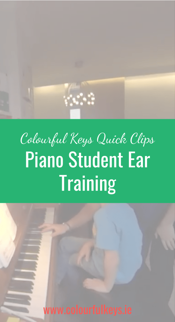 CKQC037_ Beginner piano student ear training with melody playbacks Blog Post Image Template Pinterest