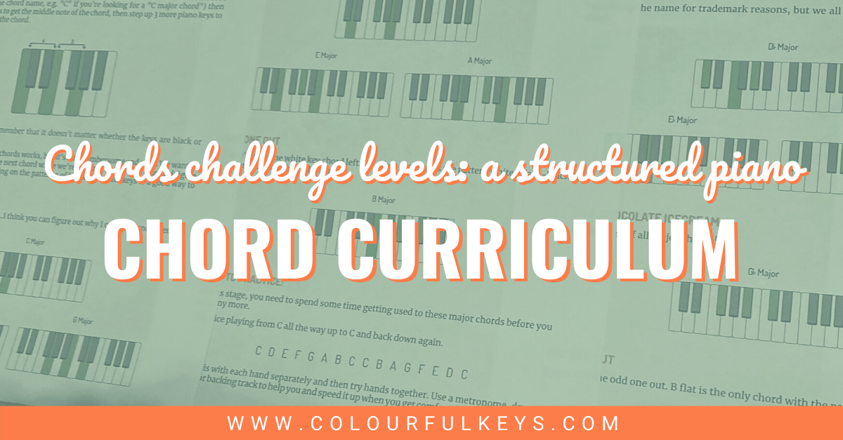 Chords Challenge Levels A Structured Piano Chord Curriculum 2