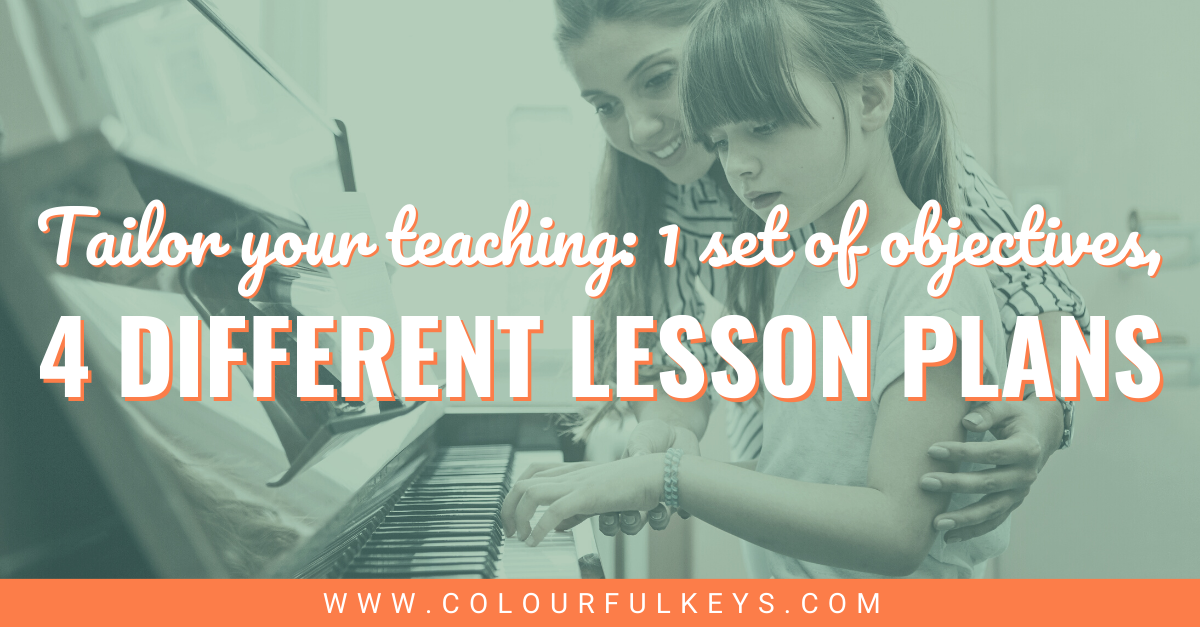 Tailor Piano Lesson Plans