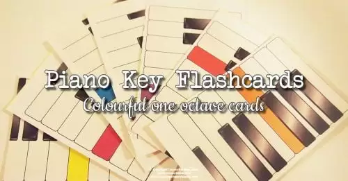 Piano key flashcards